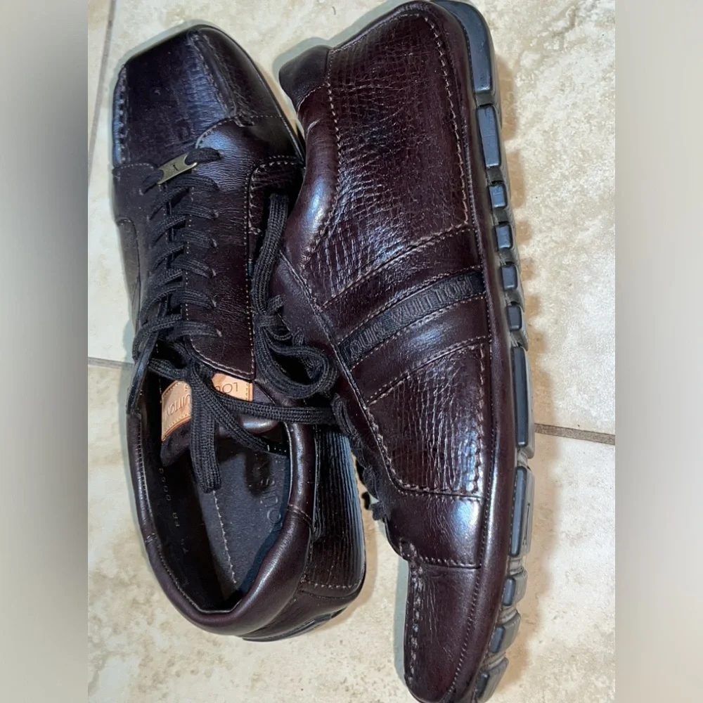 Louis Vuitton Men’s Dark Brown Leather Lace-Up Oxfords